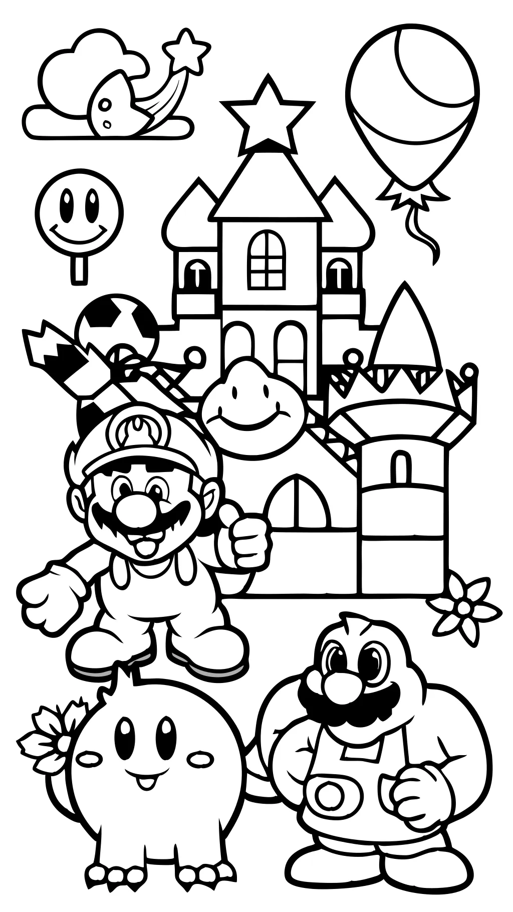 coloriages de Super Mario Brothers